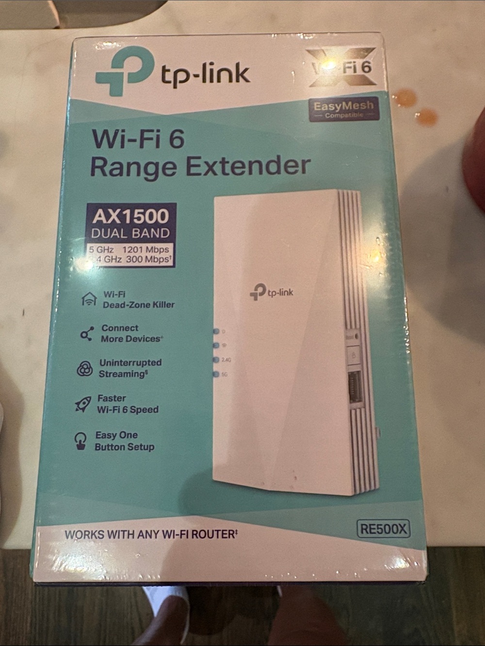 TP-Link White Wi‑Fi 6 AX1500 Range Extender